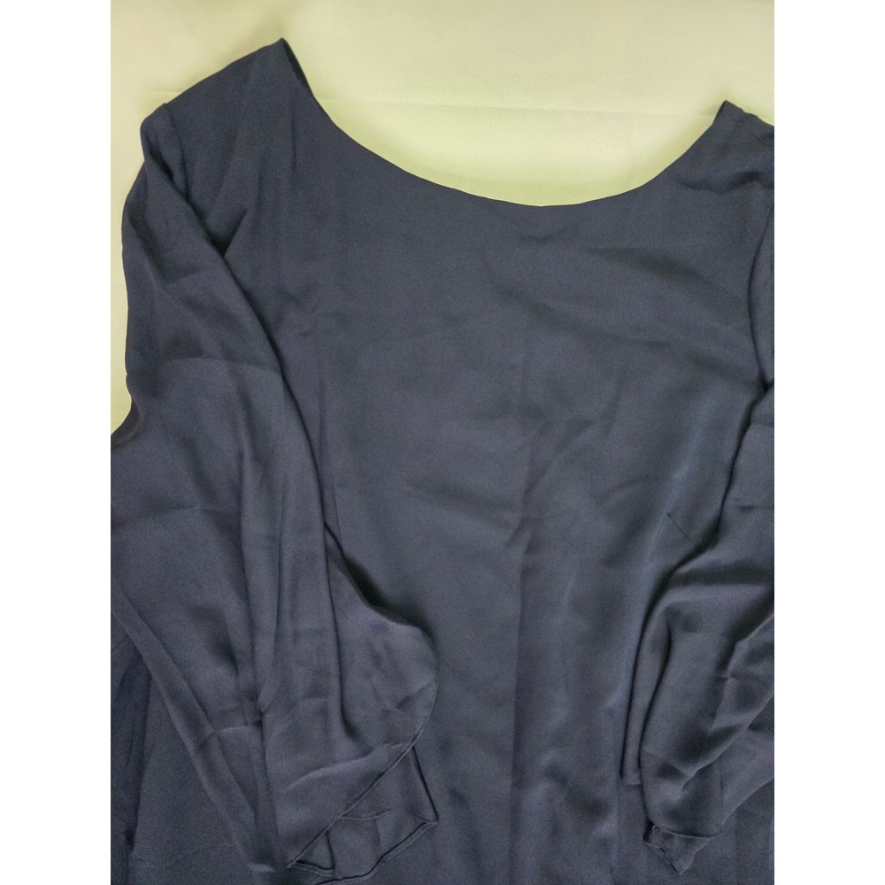 Tahari Arthur S Levine Navy Blue Floral Lace Hem Shift Dress 22W 6226L474 NWT - Picture 5 of 16